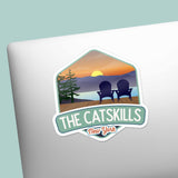 Cool Mtn Lake Sunrise Catskills NY Decal on Laptop