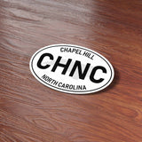 Chapel Hill North Carolina White Oval Magnet for Car - Funny NC Flexible Fridge Magnet - Raleigh Durham Cute Southern Gift