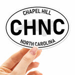 Chapel Hill North Carolina White Oval Magnet for Car - Funny NC Flexible Fridge Magnet - Raleigh Durham Cute Southern Gift