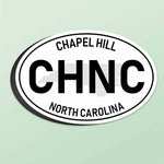 Chapel Hill North Carolina White Oval Magnet for Car - Funny NC Flexible Fridge Magnet - Raleigh Durham Cute Southern Gift
