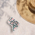 DC Cherry Blossom Bumper Sticker Outdoors on Beach Blanket