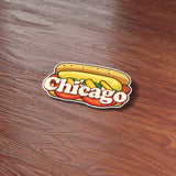 Chicago Hot Dog Sticker - Funny Midwest Illinois Decals