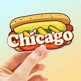 Chicago Hot Dog Sticker - Funny Midwest Illinois Decals