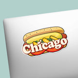 Chicago Hot Dog Sticker - Funny Midwest Illinois Decals