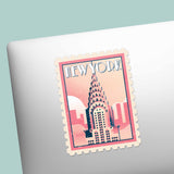 Chrysler Building New York City Sticker - NYC Vintage Stamp Decal