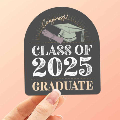 Class of 2025 Graduation Stickers - High School & College Graduate Decals for Hydroflask Water Bottle, Congrats Grad Cute Graduation Gift