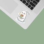 Pumpkin Spice Latte Ghost Sticker