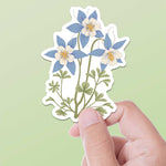 Colorado Blue Columbine Flower Sticker