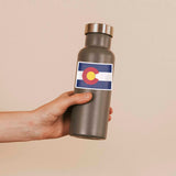 Cool Colorado Flag Sticker on Water Bottle