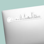 Columbus Ohio City Skyline Sticker on Laptop