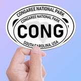Congaree Islands National Park White Oval Bumper Sticker