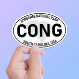 Congaree Islands National Park White Oval Bumper Sticker
