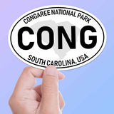 Congaree Islands National Park White Oval Bumper Sticker