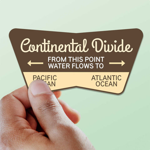 Continental Divide Road Sign Sticker