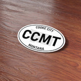 Yellowstone National Park Cooke City Montana White Oval Bumper Sticker