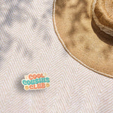 Retro Cool Cousins Club Sticker Outdoors on Beach Blanket