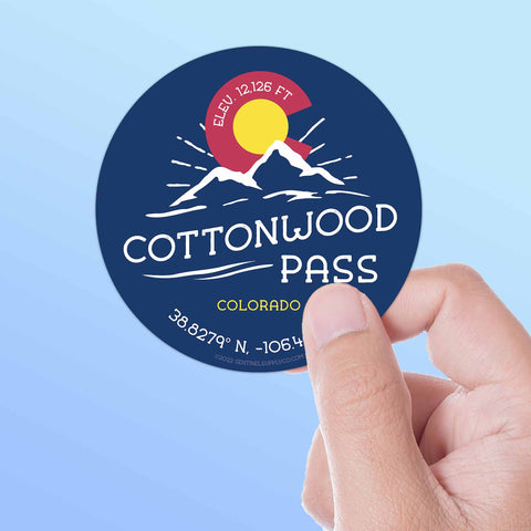 Cottonwood Pass Colorado Stickers