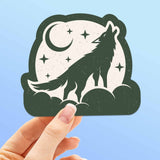 Coyote Moon Sticker - Cool Southwest Animal Decal