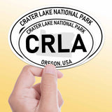 Crater Lake National Park White Oval Bumper Sticker