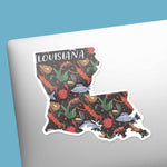 Cute Crawfish Louisiana Decal on Laptop