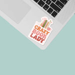 Crazy Book Lady Cute Bookish Decal on Laptop