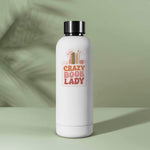 Crazy Book Lady Reading Sticker on Water Bottle