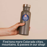 Cumberland Pass Sticker on Water Bottle. Find tons more Colorado stickers with CO cities, Rocky Mountain Passes, & 14ers in our shop