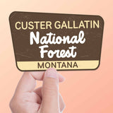 Custer Gallatin National Forest Sign Sticker