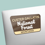 Custer Gallatin National Forest Sign Sticker