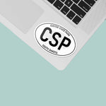 Custer State Park South Dakota White Oval Sticker on Laptop