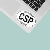 Custer State Park South Dakota White Oval Sticker on Laptop