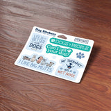 Dog Sticker Sheet - Set of 6 Mini Pet Decals