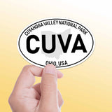 Cuyahoga Valley National Park White Oval Bumper Sticker