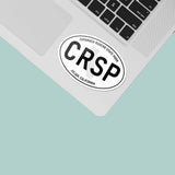Small Cuyamaca Rancho State Park CA White Oval Decal on Laptop