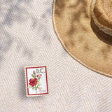 Washington DC Rose State Flower Sticker- D.C. Vintage Stamp Decal
