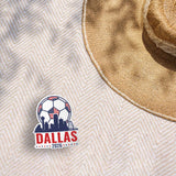 Dallas TX Skyline USA Soccer Sticker - DFW Texas Sports Decal 2026