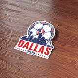Dallas TX Skyline USA Soccer Sticker - DFW Texas Sports Decal 2026