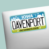 Iowa License Plate Bumper Stickers - Choose Your IA City or Phrase Decal