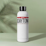 Dayton Ohio License Plate Sticker on Water Bottle