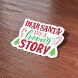 Dear Santa Sticker on Wood Desk