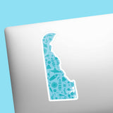 Blue Delaware Shore Sticker on Laptop