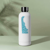 Blue Delaware Shore Decal on Water Bottle