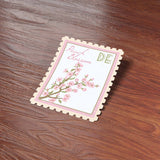 Delaware State Flower Peach Blossom Sticker - DE Vintage Stamp Decal