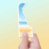 Sandy Beach Delaware Shore Sticker