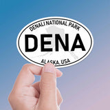 Denali National Park White Oval Bumper Sticker