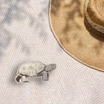 Cute Southwestern Tortoise Sticker Outdoors on Beach Blanket