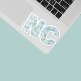 Cute Dogwood NC State Flower North Carolina Decal on Laptop