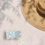 Cute Dogwood NC State Flower North Carolina Bumper Sticker Outdoors on Beach Blanket