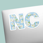 Cute Dogwood NC State Flower North Carolina Sticker on Laptop