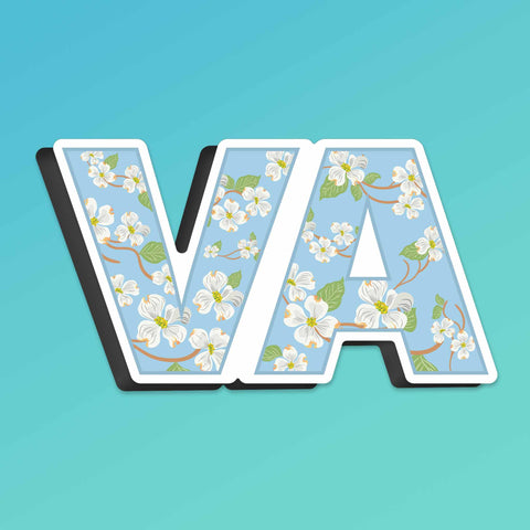 Dogwood Flower Virginia Car Magnet, Floral VA Flexible Fridge Magnet, Chesapeake Norfolk Richmond Alexandria NOVA Cute Southern Gift